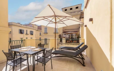 Penthouse 2 chambres avec terrasse à louer à Rome