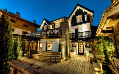Chalet à Megève, 12 personnes, jacuzzi, cinéma, spa