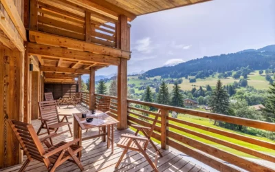 Appartement à Combloux, 3 chambres, 6 pers, piscine, spa