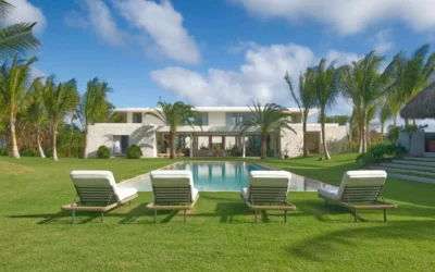 Villa à Punta Cana, 5 chambres, piscine, golf, salle de sport