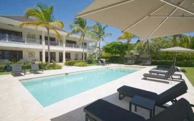 Villa à louer Punta Cana, 7 chambres, piscine, bord de plage