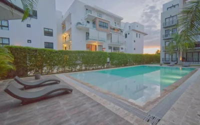 Appartement Punta Cana, 2 chambres, piscine, salle de sport